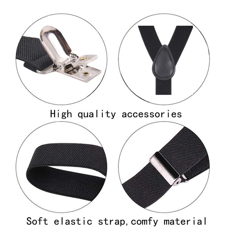 GUCHOL Kids Khaki Suspenders Bow Tie for Boys and Girls Adjustable Elastic Classic Accessory Sets Age 1 to 13 Year (Khaki, 26 INCH (1-5 Year) - Image 5